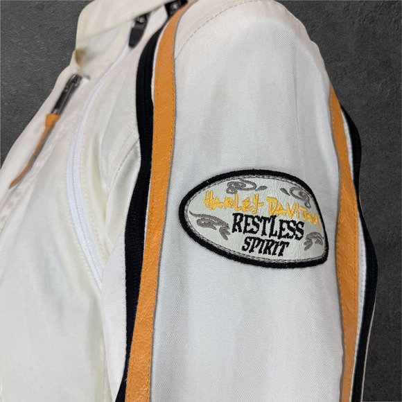 Harley Davidson Motorcycle Jacket Cream with Liner Biker Women's size Small - Picture 4 of 12